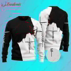 easter jesus ugly christmas sweater, ugly christmas sweaters for adults wear love, share beauty