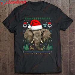 elephant ugly christmas santa hat xmas kids boys girls shirt, christmas shirt ideas wear love, share beauty