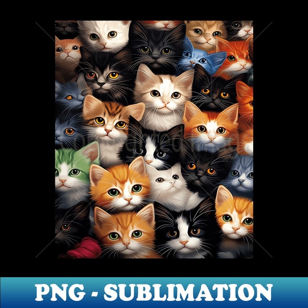 Many Cat Animation Funny Cat many cats Cute Kawaii Cat Cute eyes many kittens - - Inspire ...