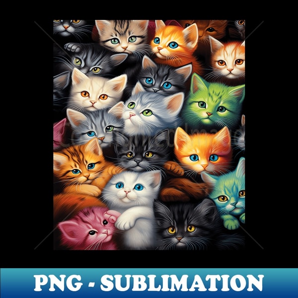 Many Cat Animation Funny Cat many cats Cute Kawaii Cat Cute eyes many kittens - - Inspire ...