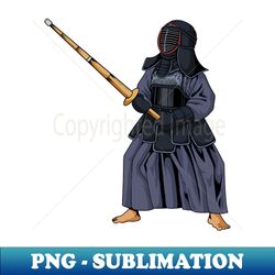 Japanese martial arts - fighter doing kendo - Digital Sublimation Download File - Spice Up Your Sublimation Projects