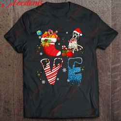 english setter dog love santa christmas dogs pajamas shirt, funny christmas shirts for couples wear love, share beauty