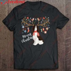 english springer spaniel dog christmas shirt, cheap christmas family shirts wear love, share beauty