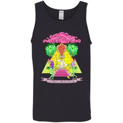 rick and morty pyramid with catchphrase men tank top