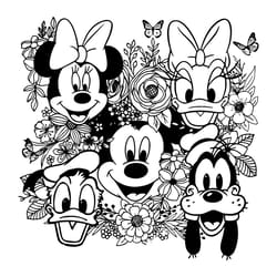 vintage mouse cartoon epcot flower garden festival svg