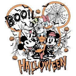 retro boo halloween svg mouse cartoon not so scary svg file