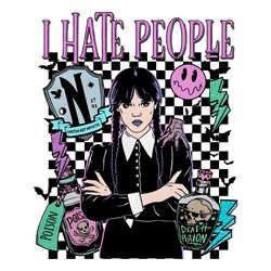 i hate people addams family wednesday png