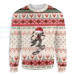 american bulldog unisex ugly christmas sweater for men women