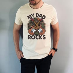 my dad rocks shirt, father's day shirt, girl dad shirt, dad shirt, new dad, first fathers day tee, husband gift