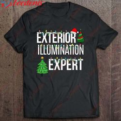 exterior illumination expert light decorator t-shirt, plus size ladies christmas tops