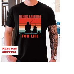 men's fishing t shirts matching father daughter fishing partners for life shirts father's day gift idea vintage best fri
