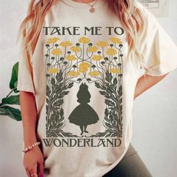 alice in wonderland watercolor comfort shirt, retro disney toddler shirt, alice shirt, disney world shirt, disney movie