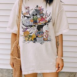all character nightmare halloween, trick or treat shirt, mickey halloween shirt, disney not so scary, spooky season, mic