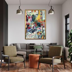 colorful matisse art print, canvas wall decor, exhibition art, unique gift idea