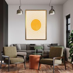 framed abstract art print, exhibition gallery canvas, ready-to-hang wall decor, unique illustration
