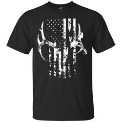 hunting deer skull flag &8211 hunters men/women t shirt