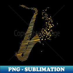 Creative Saxophone Art - Yellow Mix - Instant PNG Sublimation Download - Create with Confidence
