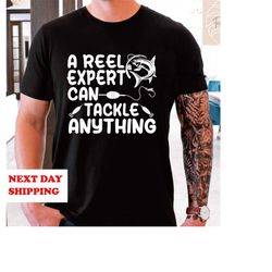 funny mens fishing t shirt, humor innuendo angling shirt, offensive fisherman loose fit tee, joke fishing gifts, reel ex