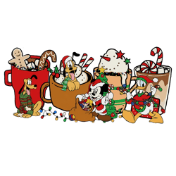 Mickey Christmas Coffee Png, Christmas Coffee Png, Christmas Drink Design, Coffee Latte Png, Christmas Iced Latte Png