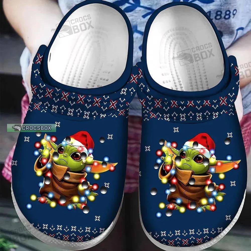 Baby Yoda's Merry Christmas Crocs Navy - CrocsBox.jpg