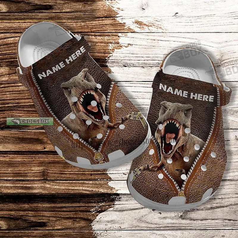 Custom Dinosaur T-Rex Jurassic Park Crocs Shoes - CrocsBox.jpg