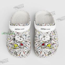 custom name peanuts snoopy kids crocs