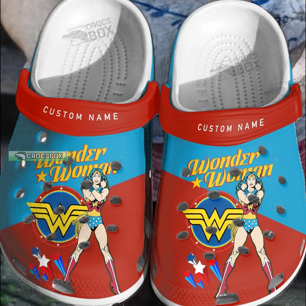 Custom Wonder Woman Comic Crocs Wonder Woman Retro Crocs - CrocsBox.jpg