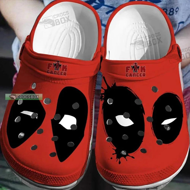 Deadpool Funny Face Crocs Deadpool Fxk Cancer Crocs - CrocsBox.jpg