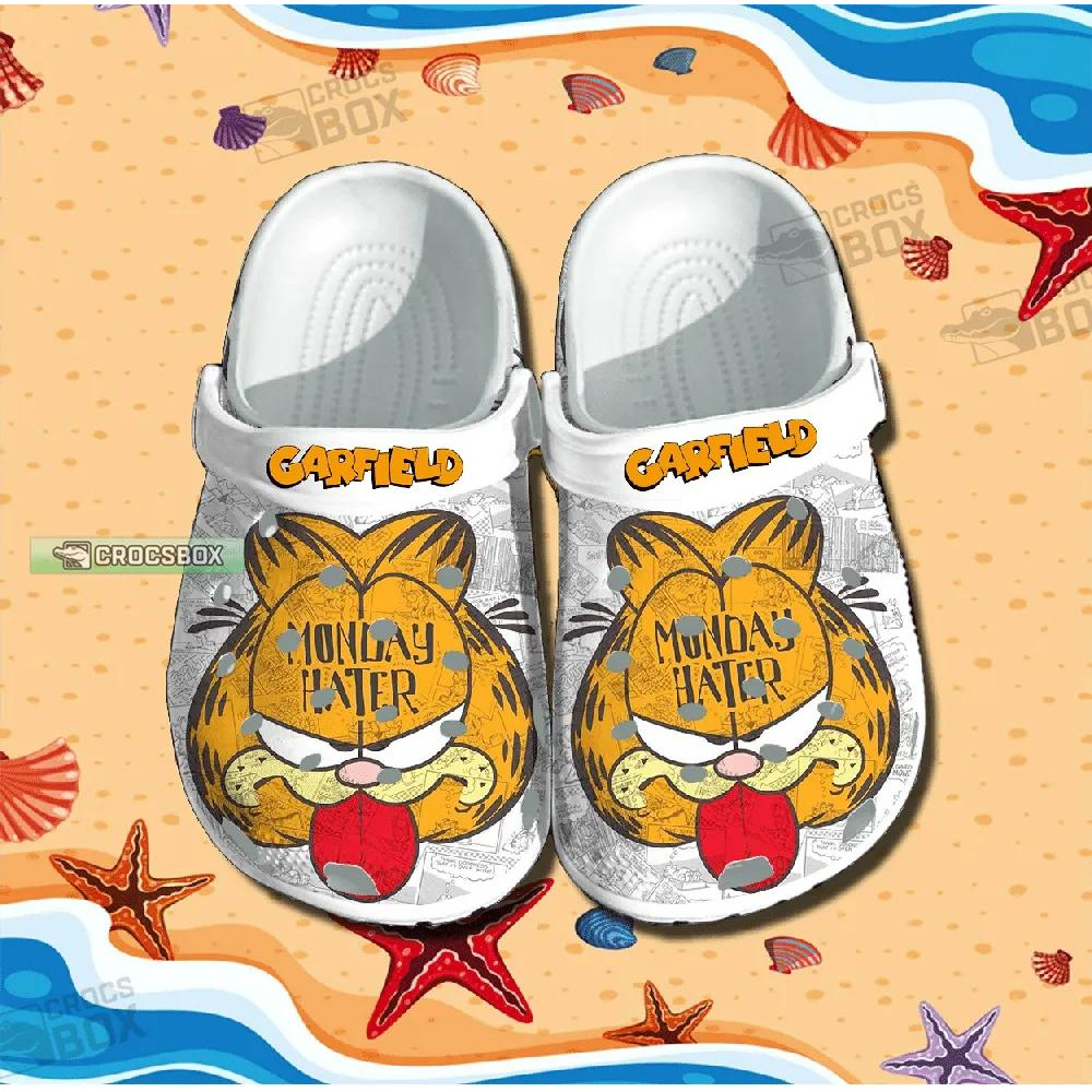 Funny Garfield Monday Hater Crocs Shoes - CrocsBox.jpg