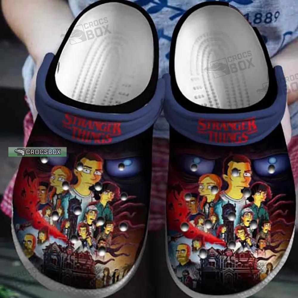Funny Stranger Things Simpsons Style Crocs Shoes - CrocsBox.jpg