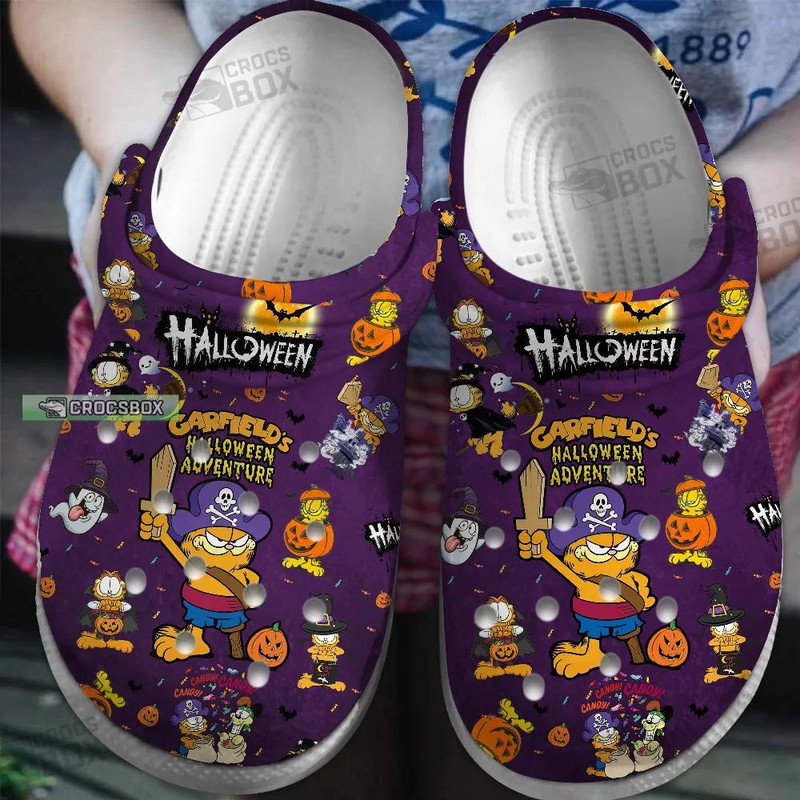 Garfield Cartoon Purple Crocs - CrocsBox.jpg