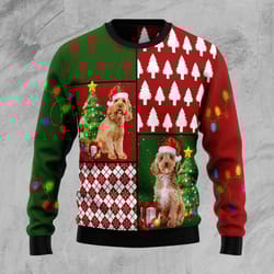 cockapoo hohoho sweater, ugly christmas sweater for dog lovers