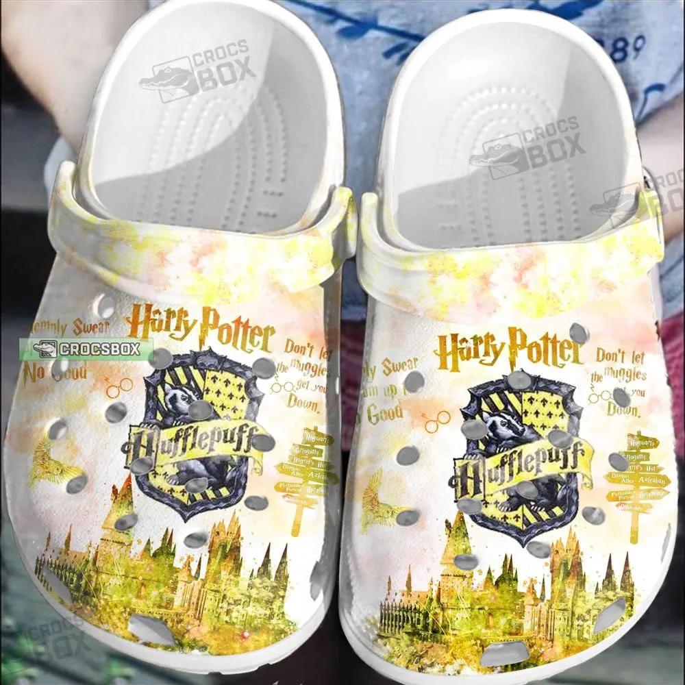 Hufflepuff Vintage Crocs Harry Potter Gift For Women - CrocsBox.jpg