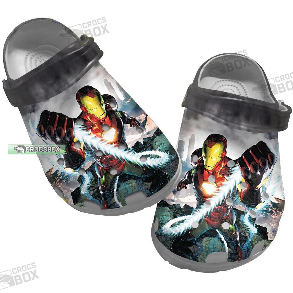 Iron Man Grey Crocs Clogs - CrocsBox.jpg