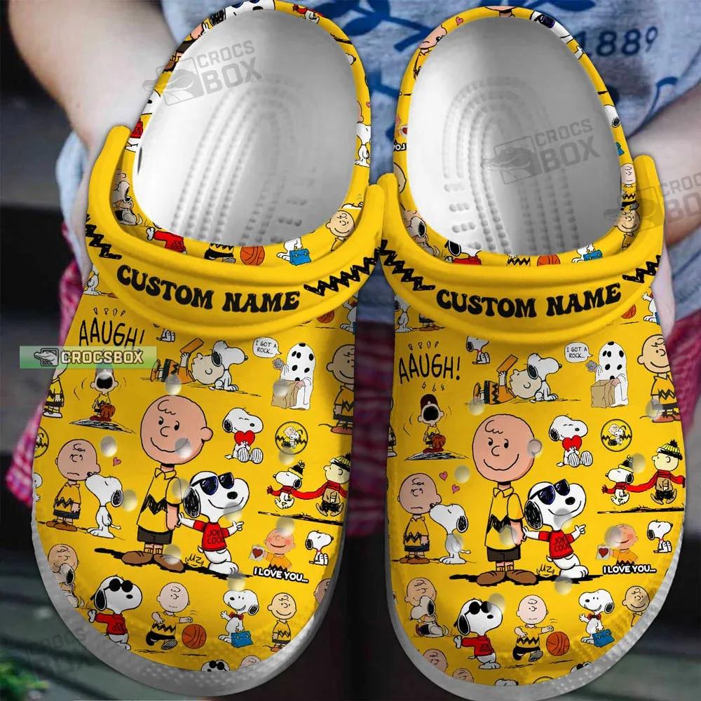 Kids And Adults Yellow Snoopy Crocs Shoes - CrocsBox.jpg