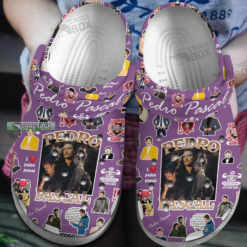 Pedro Pascal Purple Crocs Shoes Womens - CrocsBox.jpg