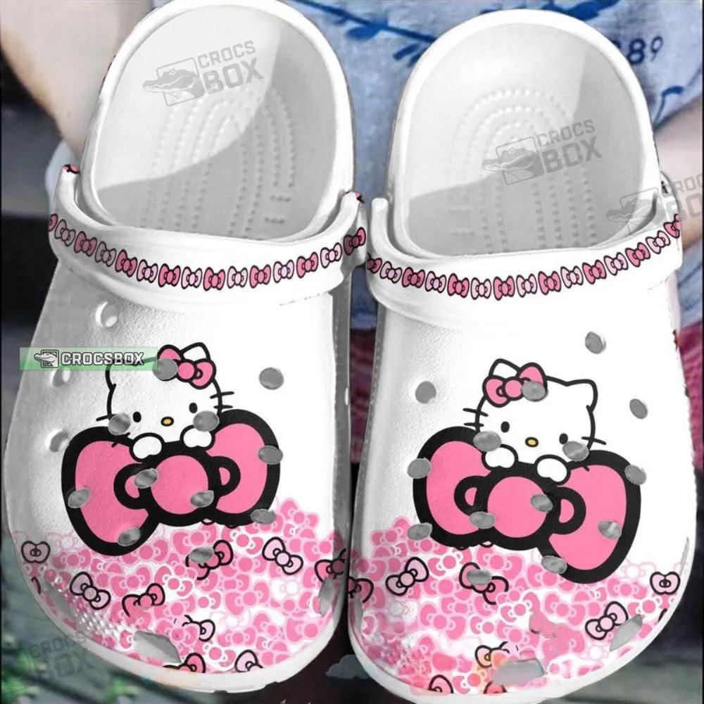 Pink Bow Tie Hello Kitty Crocs Hello Kitty Christmas Gift - CrocsBox.jpg