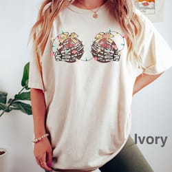 christmas skeleton boobs, iprintasty christmas, christmas hand boobs shirt, women's christmas t-shirt, iprintasty christ