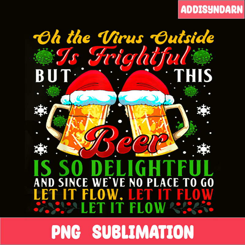 BEER28102357-Beer Is So Delightful PNG Beer Santa PNG Christmas Beer PNG.png