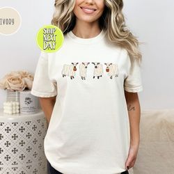 ghost cows shirt, halloween animal tshirt, ghost shirt, cow lover gift, funny halloween tee, fall shirt, halloween gho