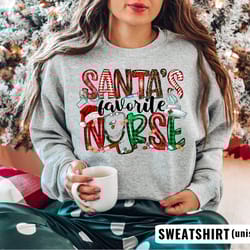 christmas sweatshirt nurse, funny christmas shirt, preppy christmas crewneck, vintage christmas sweater, christmas sweat