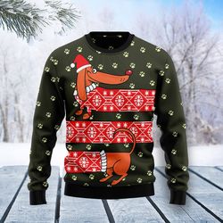 dachshund funny christmas sweater, ugly christmas sweater for dog lovers