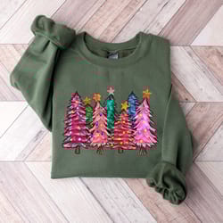 christmas sweatshirt, christmas sweater, christmas crewneck, christmas tree sweatshirt, holiday sweaters for women, wint