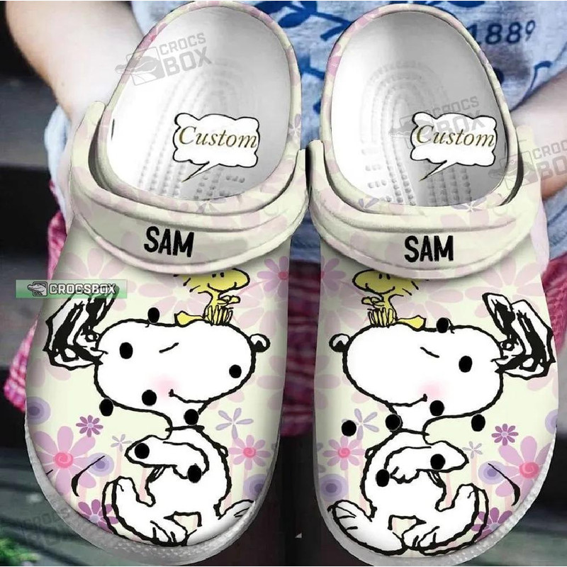 Snoopy Floral Classic Crocs Shoes - CrocsBox.jpg