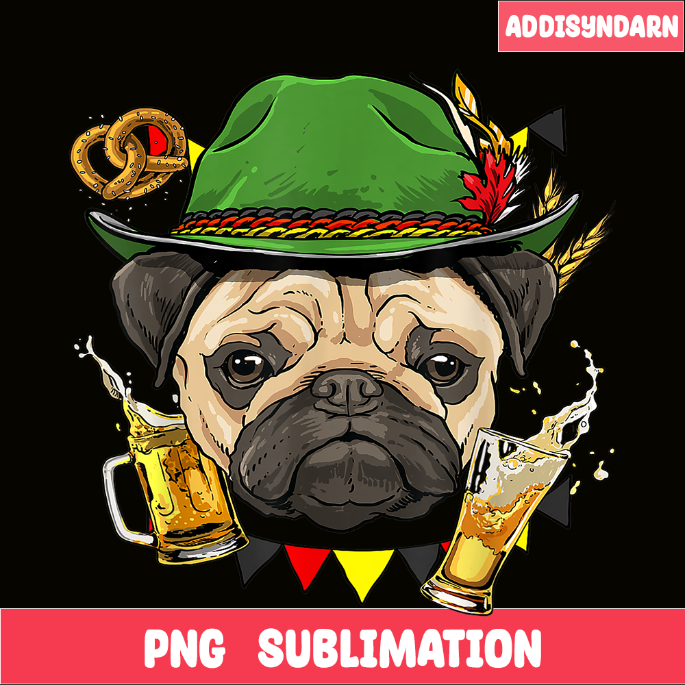 BEER28102362-Pug Oktoberfest PNG German Beer Fest PNG Dog And Beer PNG.png