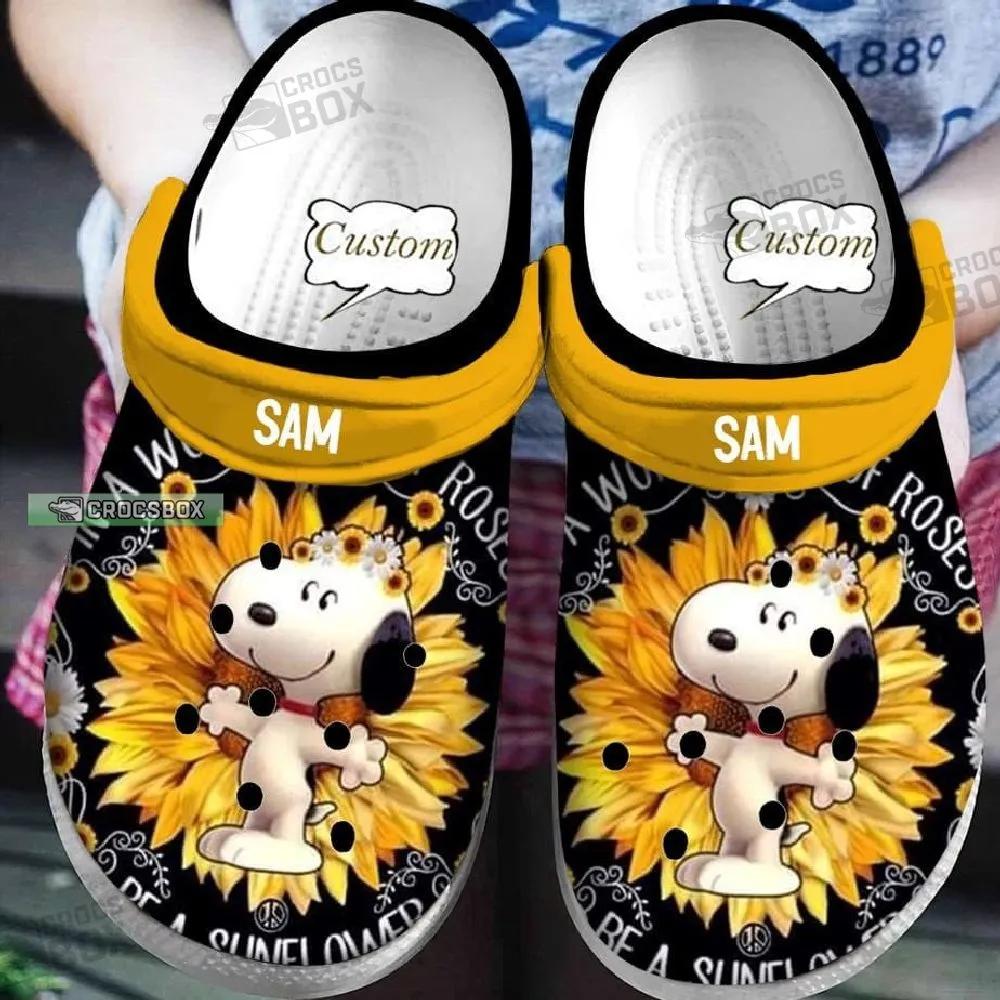 Snoopy Sunflower Crocs Clogs - CrocsBox.jpg