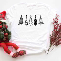 christmas tree shirts, plaid christmas tree shirt, christmas tee, cute christmas shirts, holiday shirt, womens winter ch