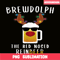 BEER28102368-Brewdolph PNG The Red Nosed Reinbeer PNG Funny Christmas Gift For Beer Lover PNG.png