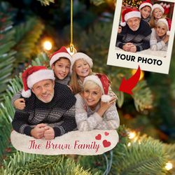 Custom Photo Ornament, Custom Family Photo Ornament, Acrylic Picture Ornament