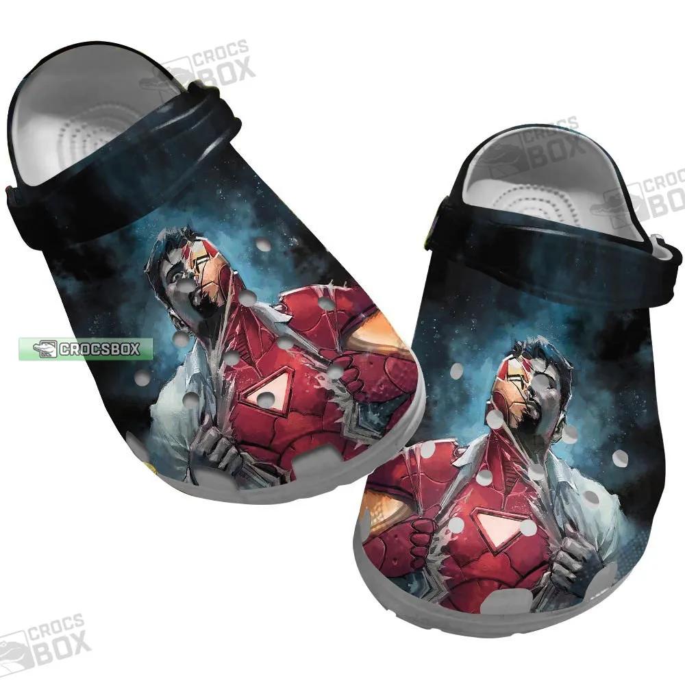 Tony Stark Iron Man Cartoon Crocs - CrocsBox.jpg